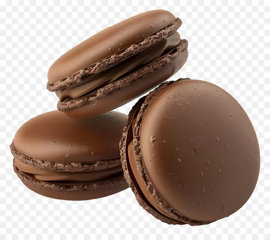 Macaron Coklat，Kue PNG