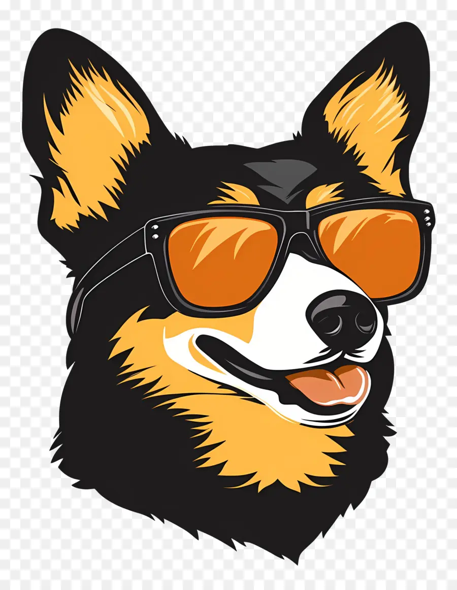 Kacamata Hitam，Anjing Keren PNG