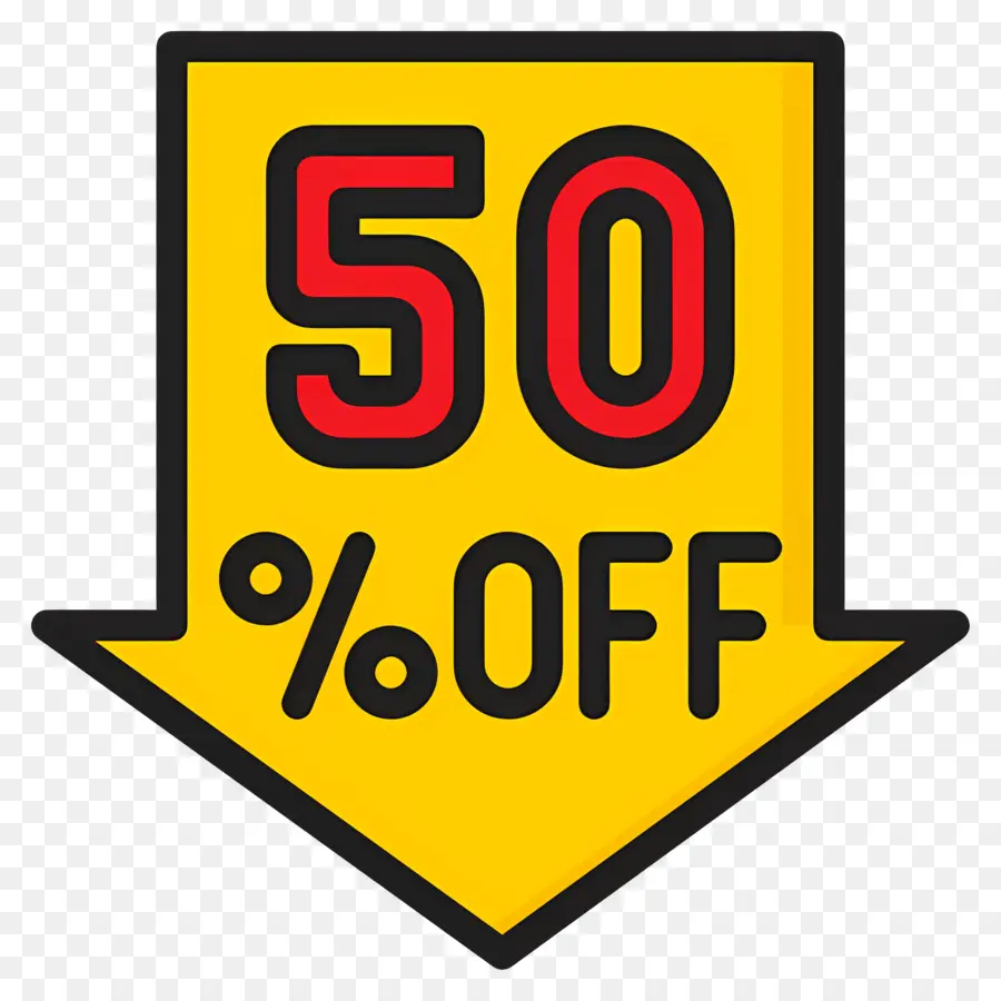 Panah Diskon，Diskon 50 PNG