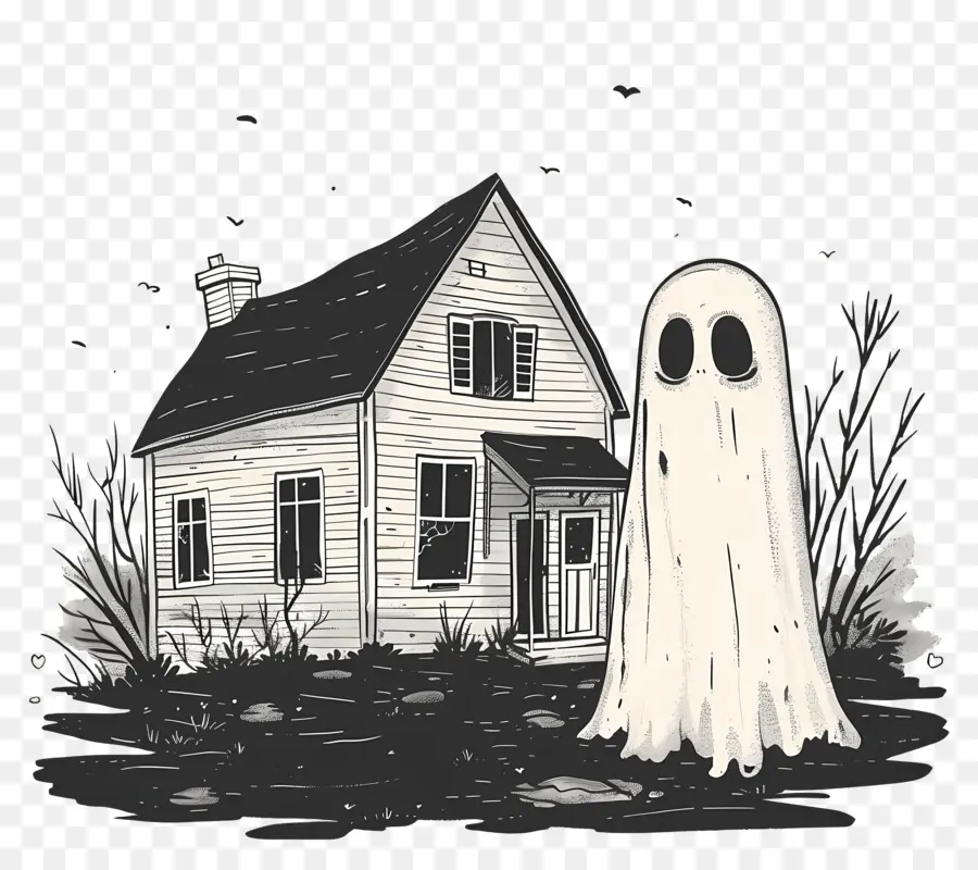 Hantu Halloween，Rumah Berhantu PNG