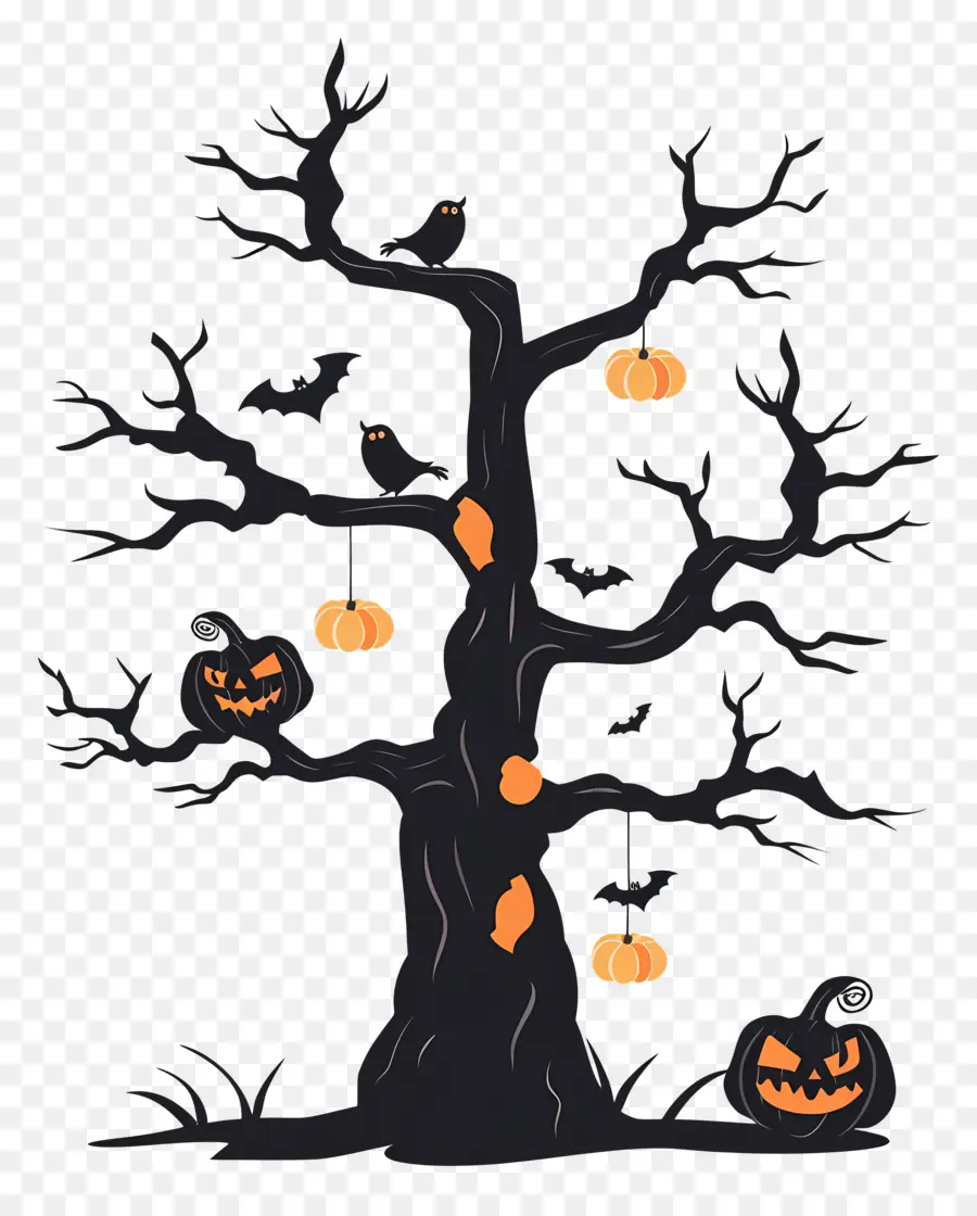 Pohon Halloween Yang Menyeramkan，Pohon Halloween PNG