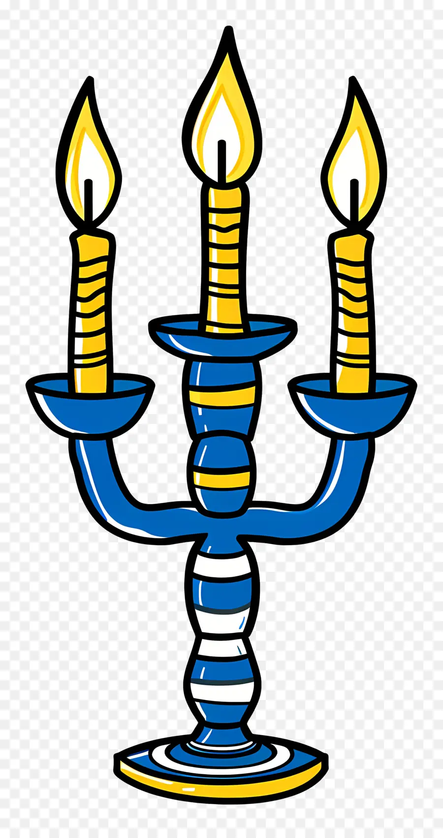 Lilin Kartun，Menorah PNG