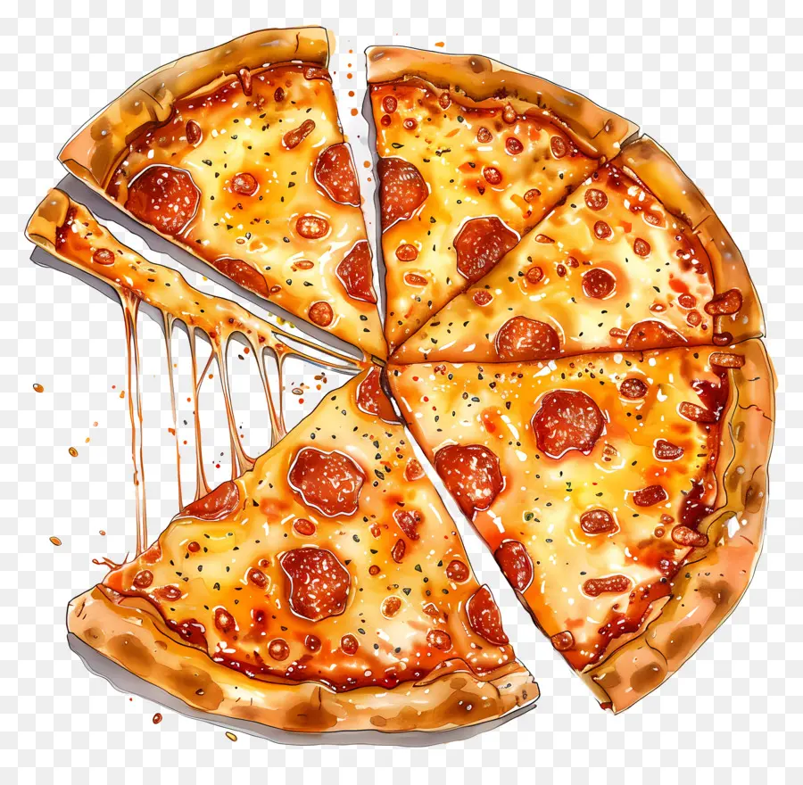 Pizza Keju，Pizza PNG