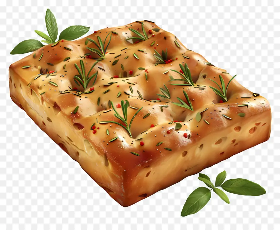 Roti Focaccia，Herbal PNG