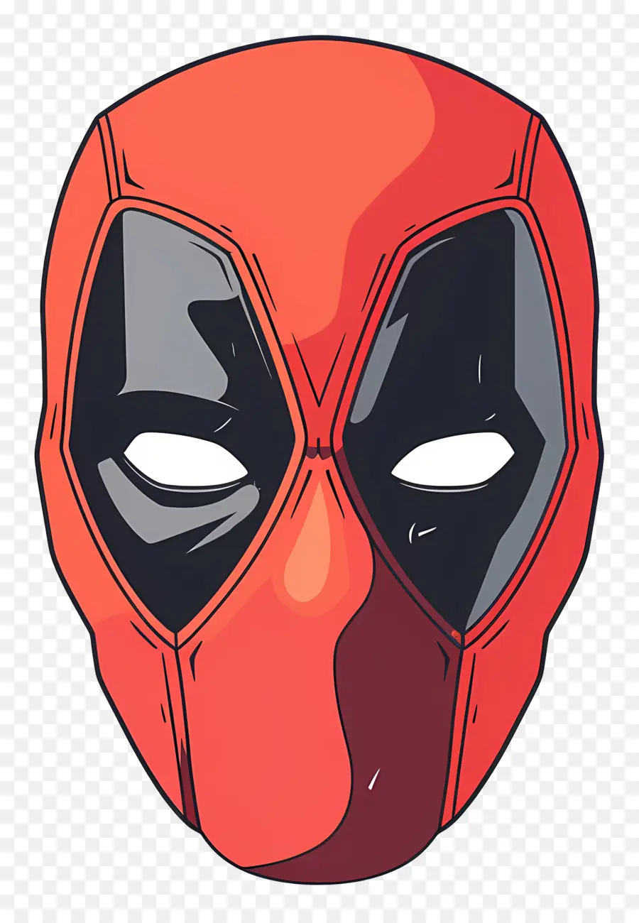 Wajah Kartun Deadpool，Topeng Merah PNG