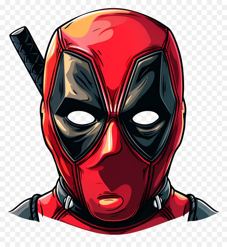 Wajah Kartun Deadpool，Topeng Pahlawan Super PNG