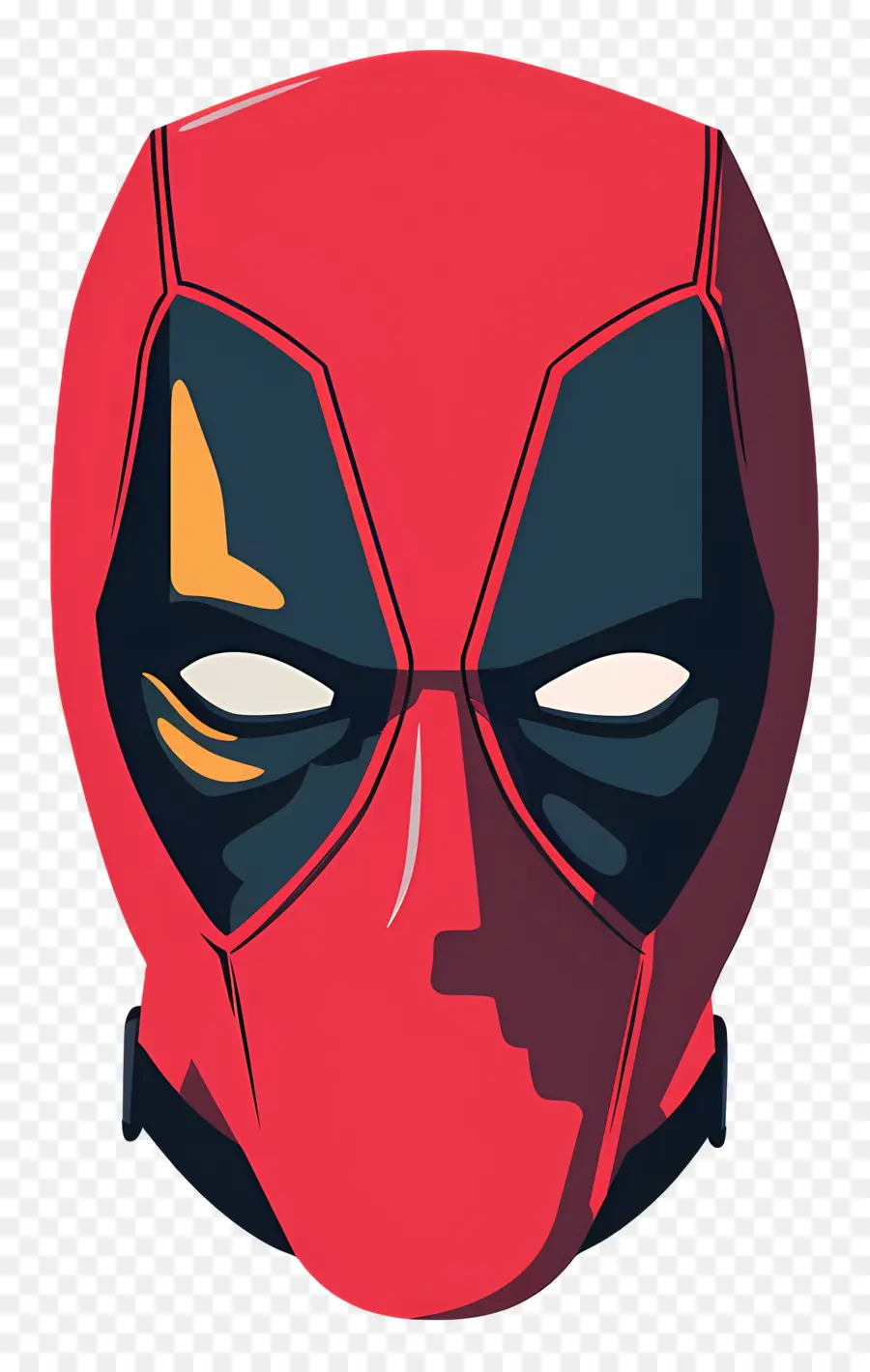 Wajah Kartun Deadpool，Topeng Merah PNG