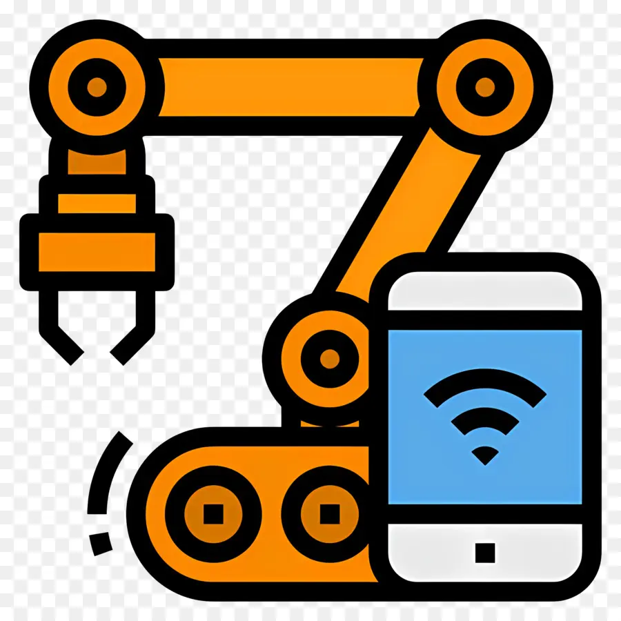 Lengan Robot，Lengan Robot Dan Smartphone PNG