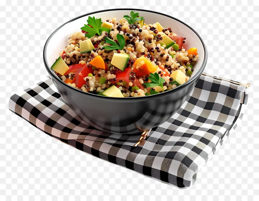 Mangkuk Quinoa，Salad PNG