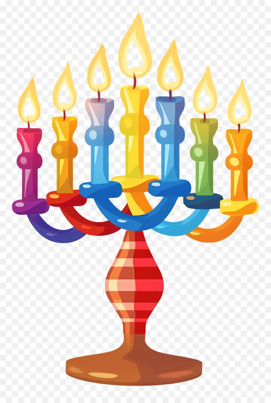 Hanukkah Menorah，Tempat Lilin PNG