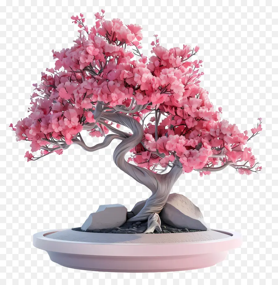 Pohon Bonsai Merah Muda，Pohon Bonsai PNG