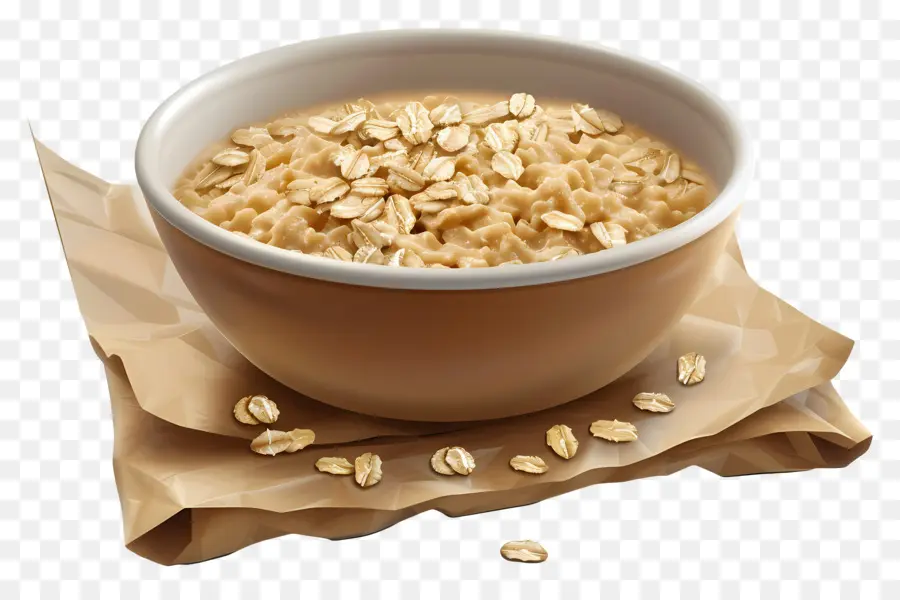 Mangkuk Oatmeal，Havermut PNG