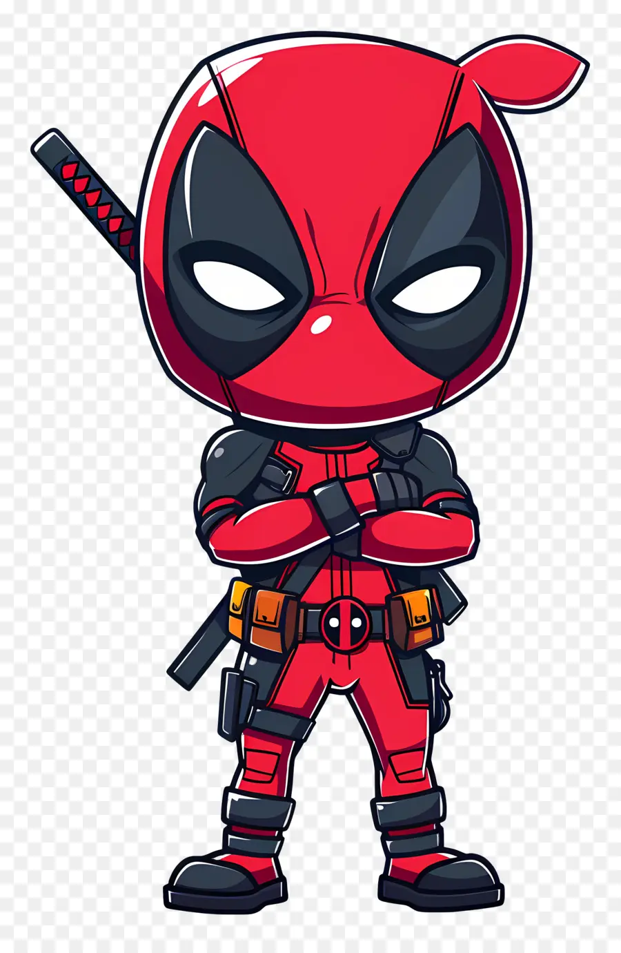 Deadpool Yang Lucu，Pahlawan Super Merah PNG