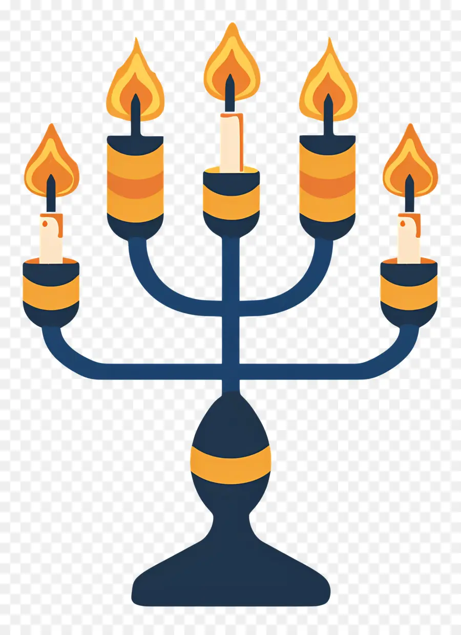 Hanukkah Menorah，Tempat Lilin PNG