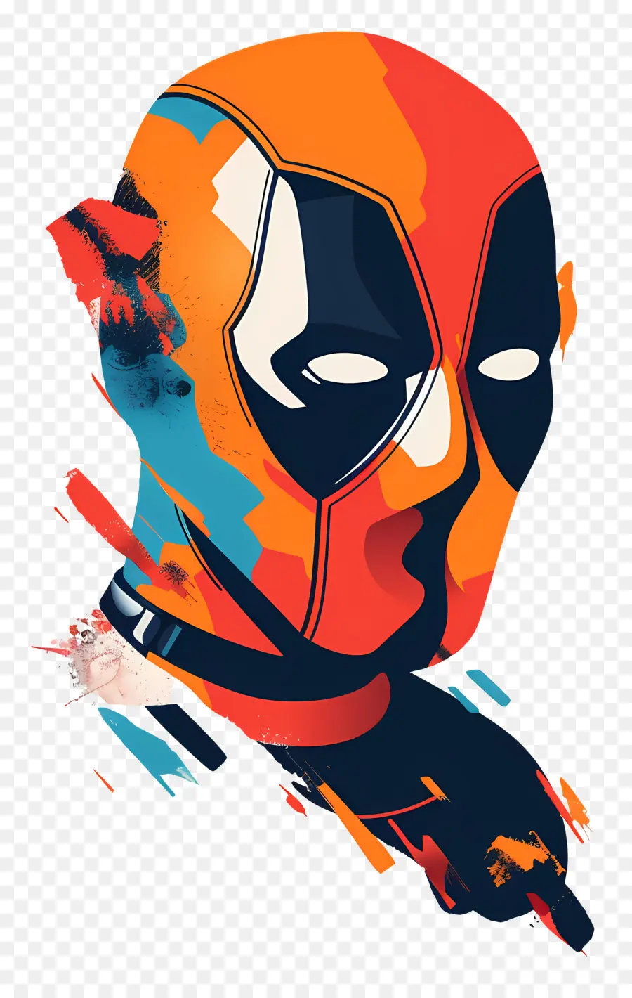 Wajah Kartun Deadpool，Topeng Berwarna Warni PNG