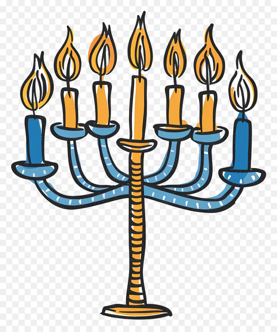 Hanukkah Menorah，Menorah PNG