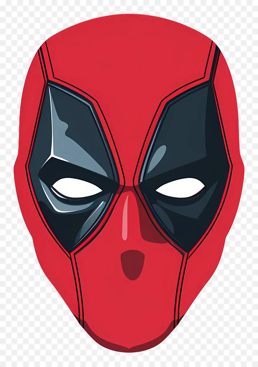 Wajah Kartun Deadpool，Topeng Merah PNG