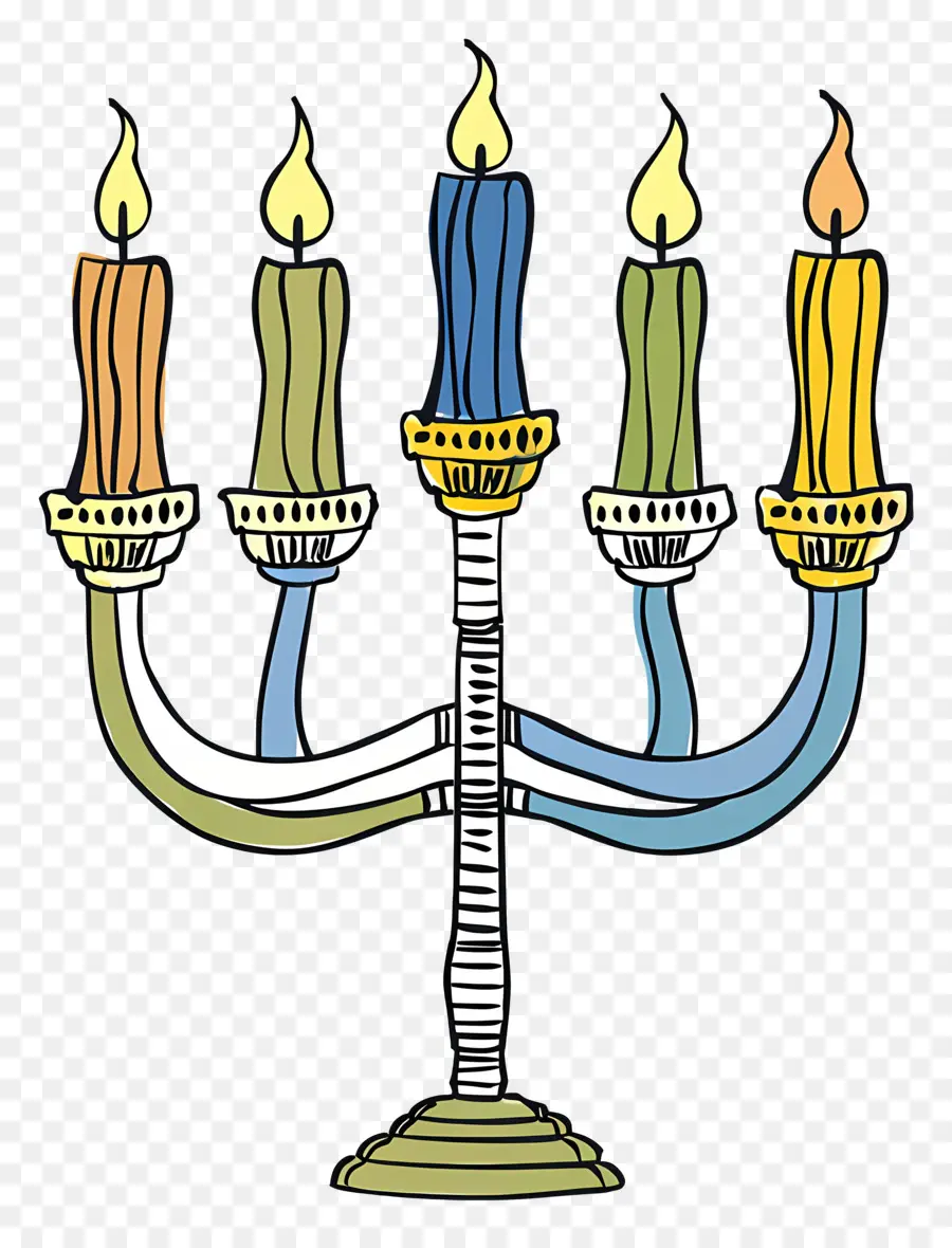 Hanukkah Menorah，Menorah PNG