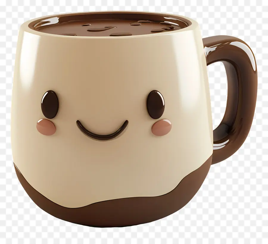 Kopi Animasi，Mug Lucu PNG