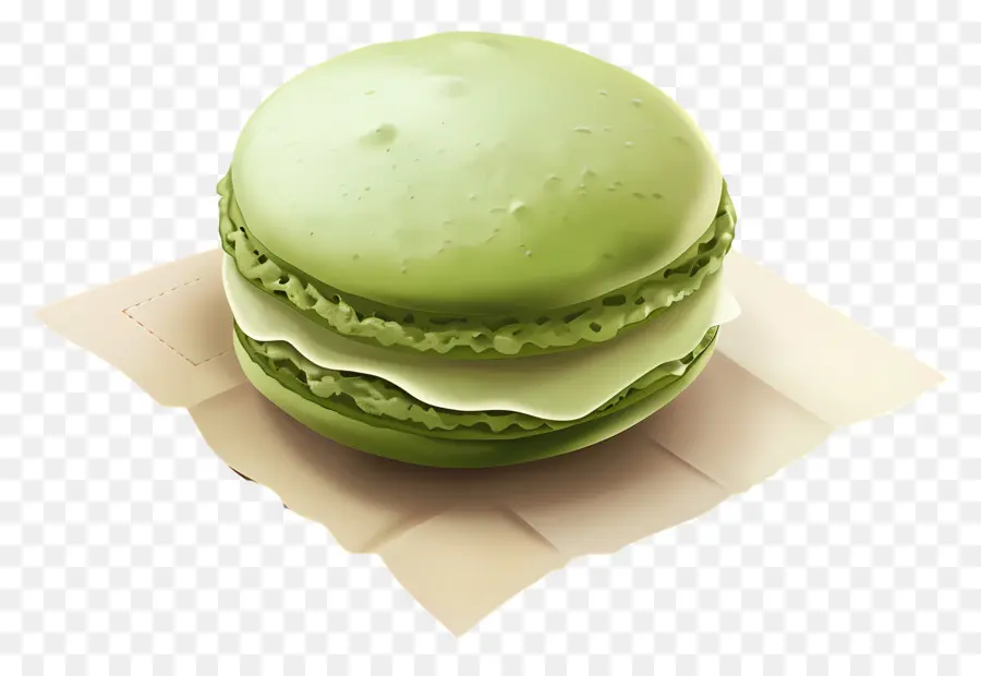 Macaron Matcha，Makaron Hijau PNG