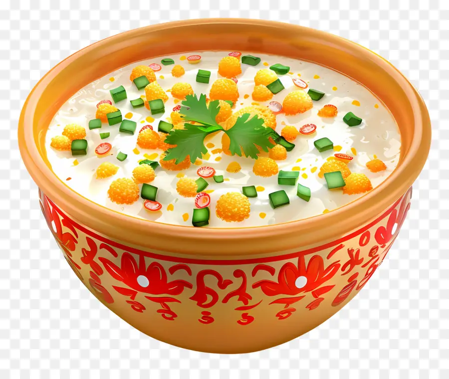 Boondi Raita Raita，Semangkuk Makanan PNG