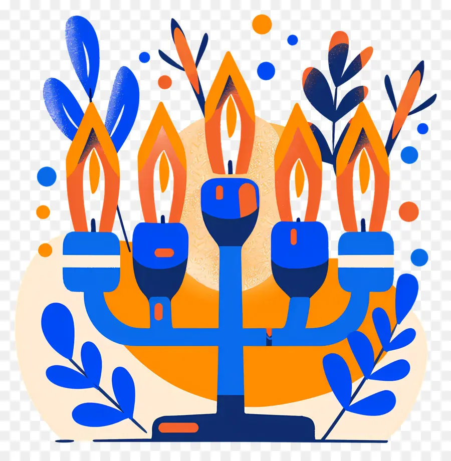 Hanukkah Menorah，Menorah PNG