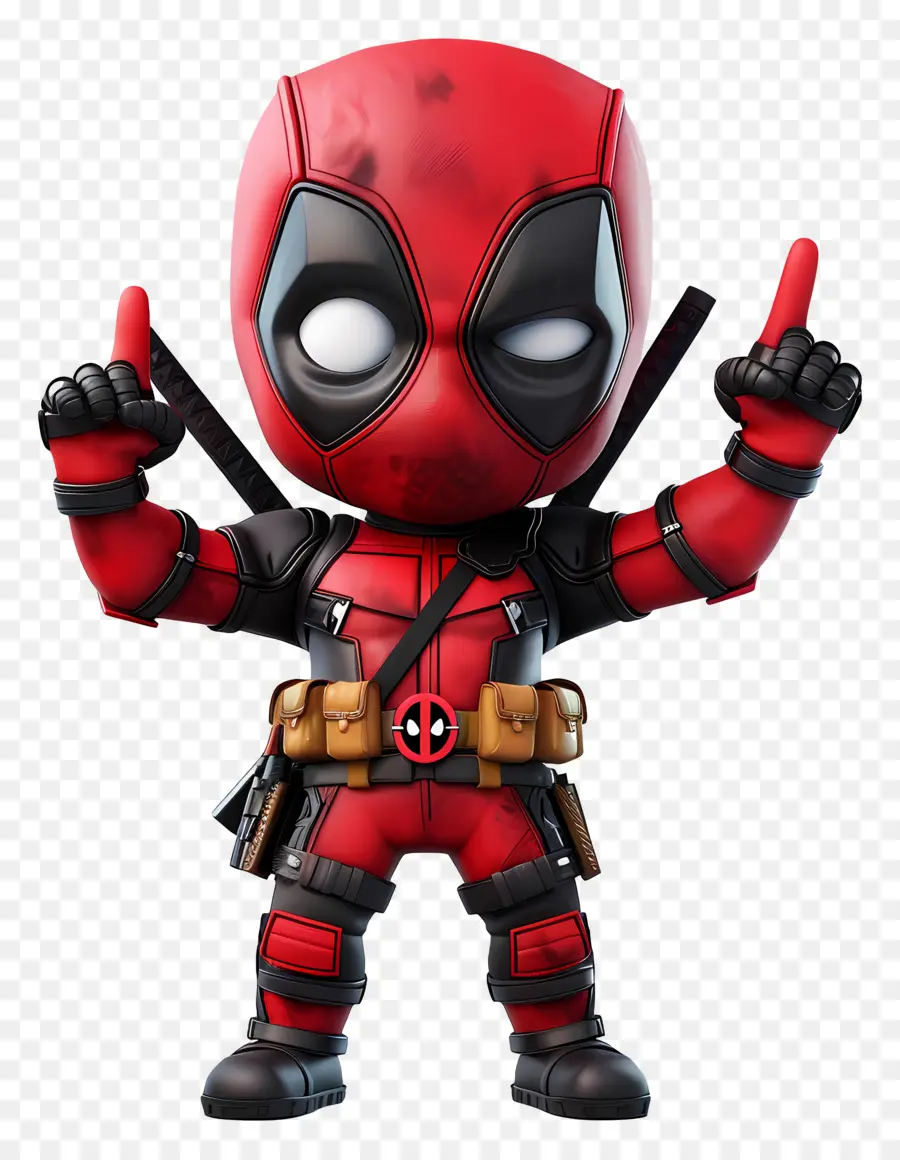 Deadpool Yang Lucu，Karakter Kartun Merah PNG