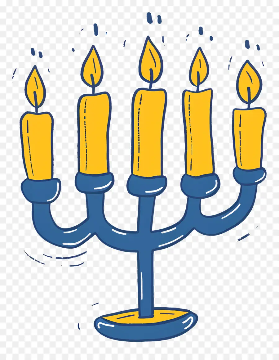 Lilin Kartun，Menorah PNG