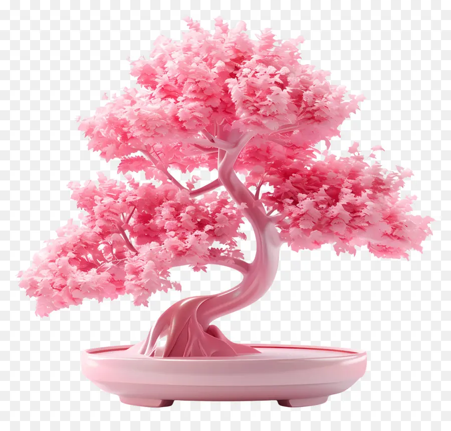 Pohon Bonsai Merah Muda，Pohon Bunga Sakura PNG