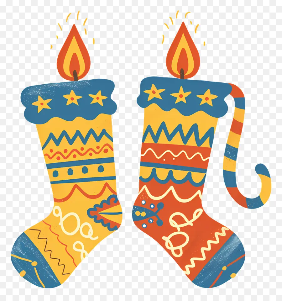 Stoking Hanukkah，Kaus Kaki Dekoratif PNG