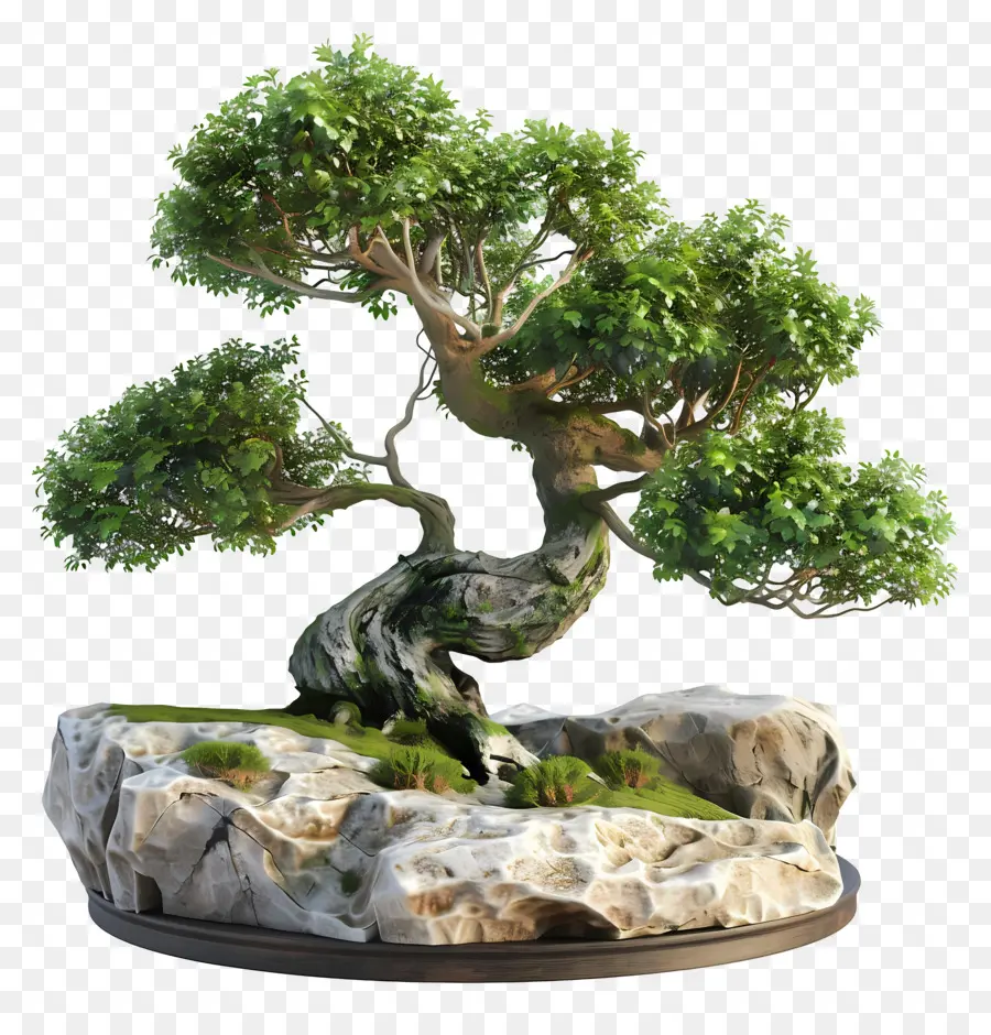 Pohon Bonsai，Miniatur PNG