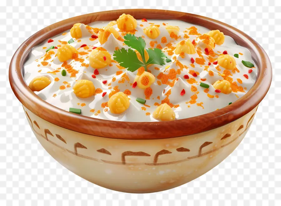 Boondi Raita Raita，Yogurt Dengan Topping PNG