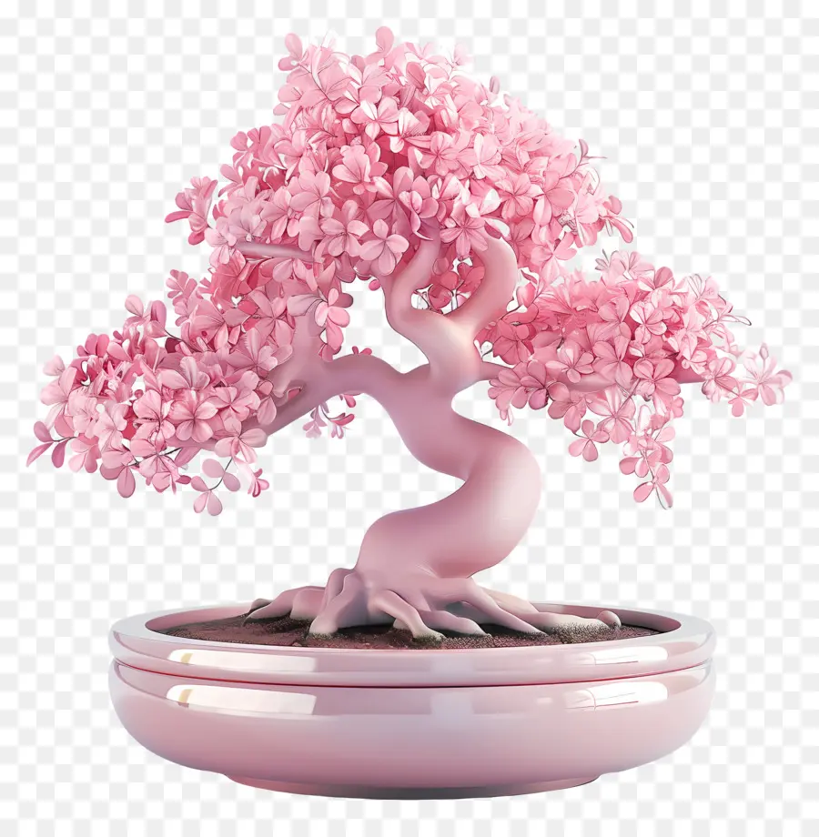 Pohon Bonsai Merah Muda，Bonsai Merah Muda PNG