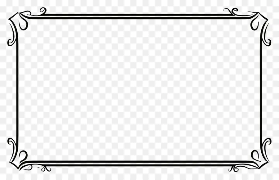 Bingkai Sederhana Persegi Panjang，Bingkai Dekoratif PNG