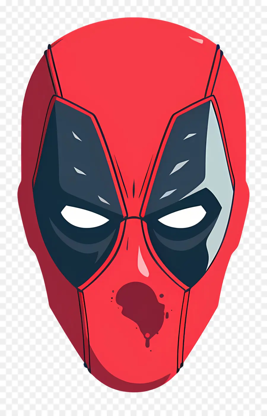 Wajah Kartun Deadpool，Topeng Merah PNG