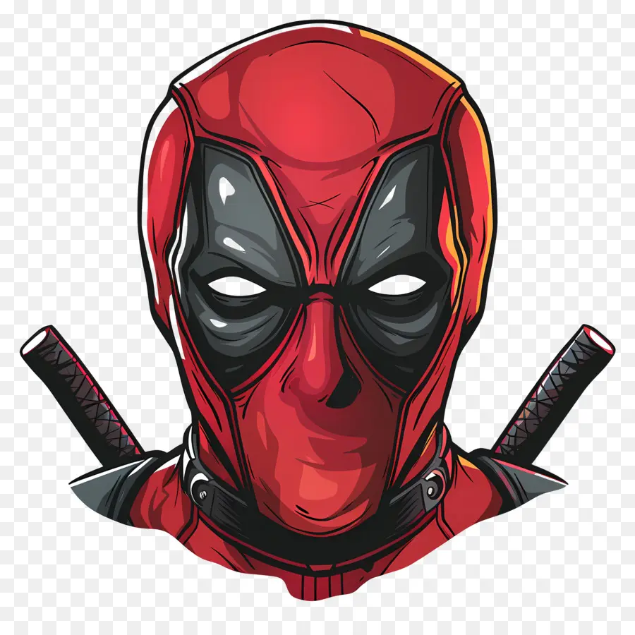 Wajah Kartun Deadpool，Topeng Pahlawan Super PNG