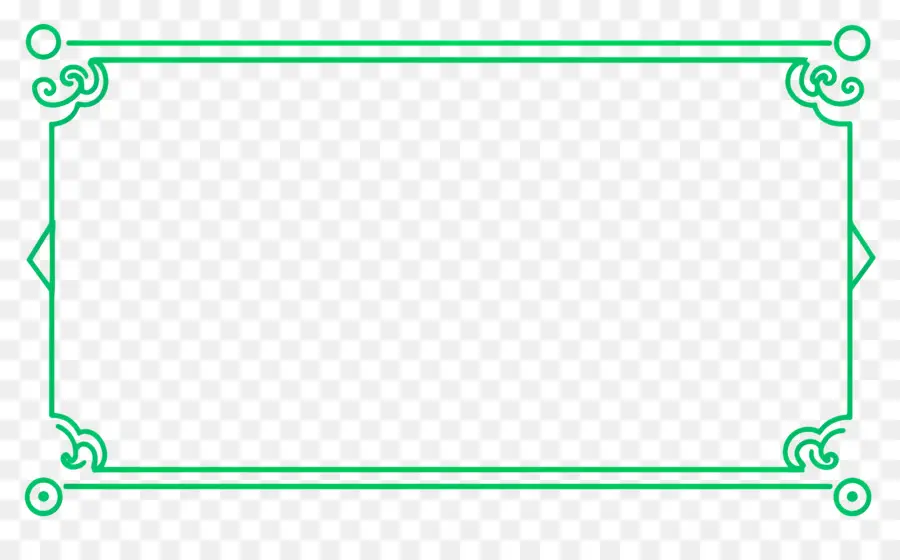 Bingkai Sederhana Persegi Panjang，Bingkai Hijau PNG