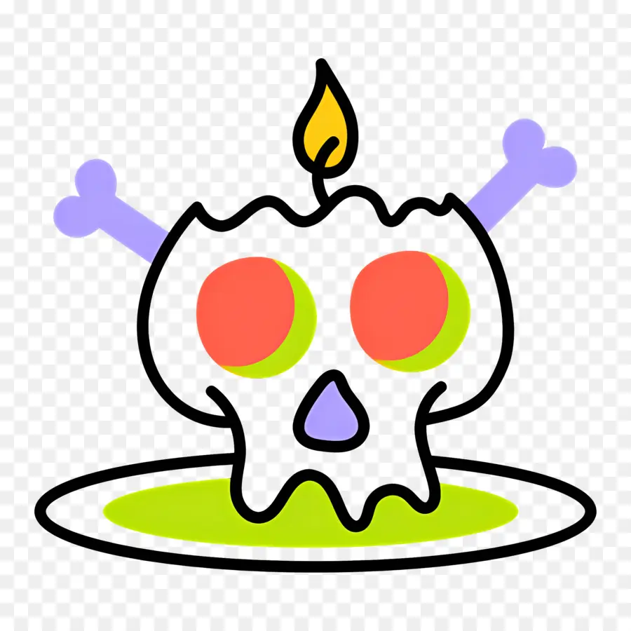 Lilin Tengkorak，Hallowen PNG