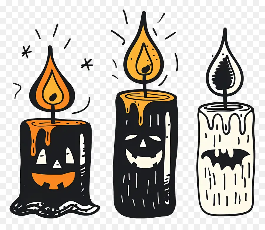 Lilin Halloween，Menyeramkan PNG