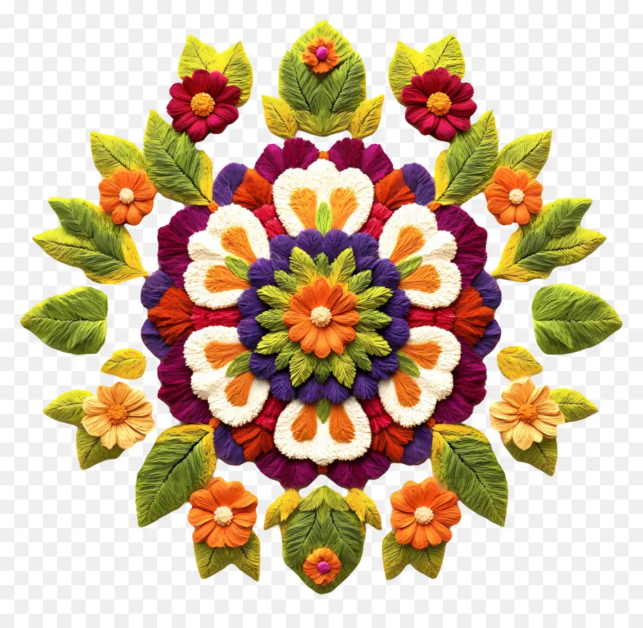 Rangoli Bunga Onam，Rangoli PNG