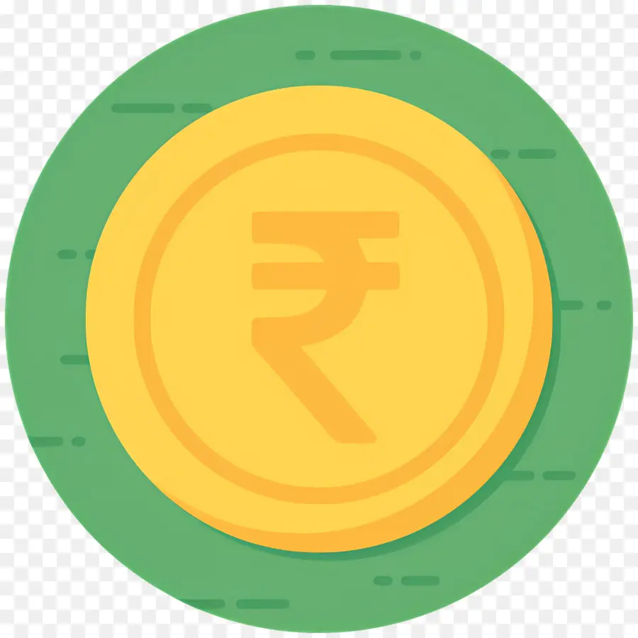 Rupee India，Koin Kuning PNG