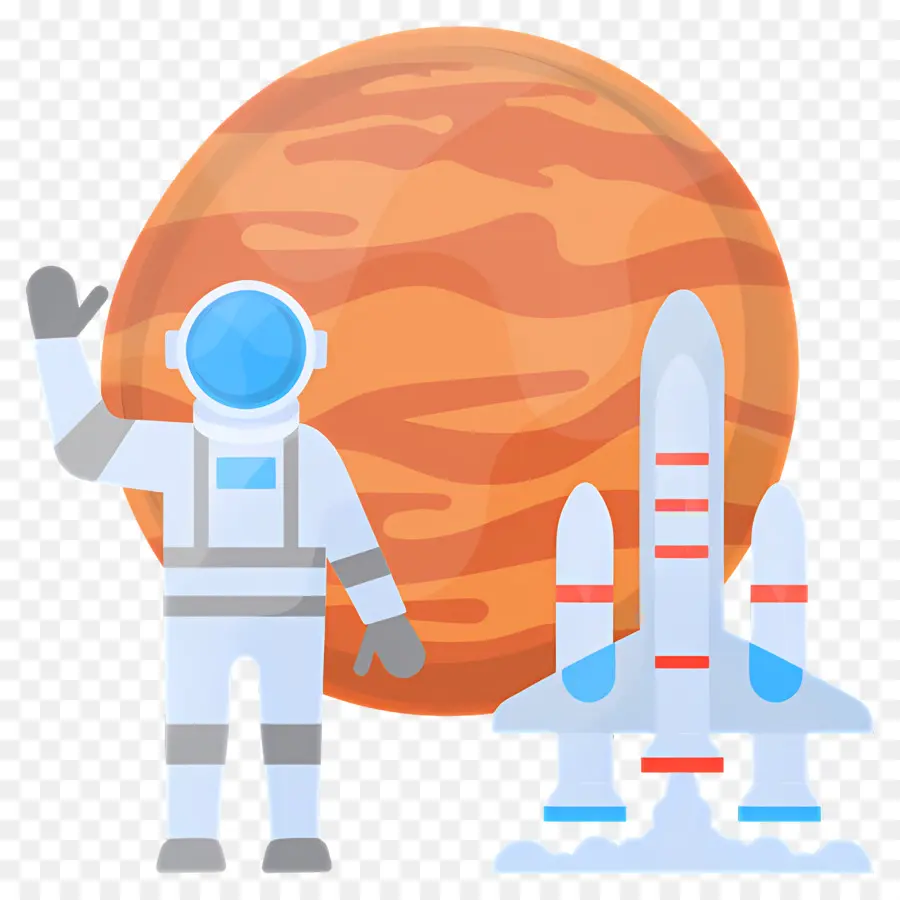 Astronaut，Astronot Dengan Roket PNG