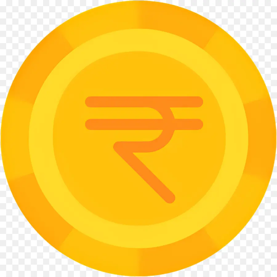 Rupee India，Koin Kuning PNG