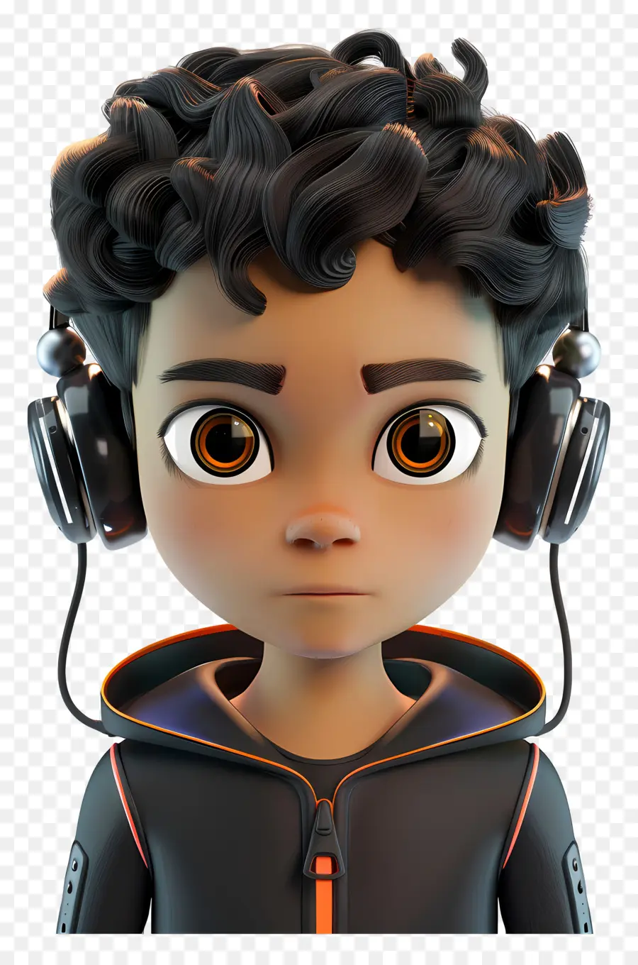 Avatar Anak Laki Laki 3d，Bocah Animasi Dengan Headphone PNG