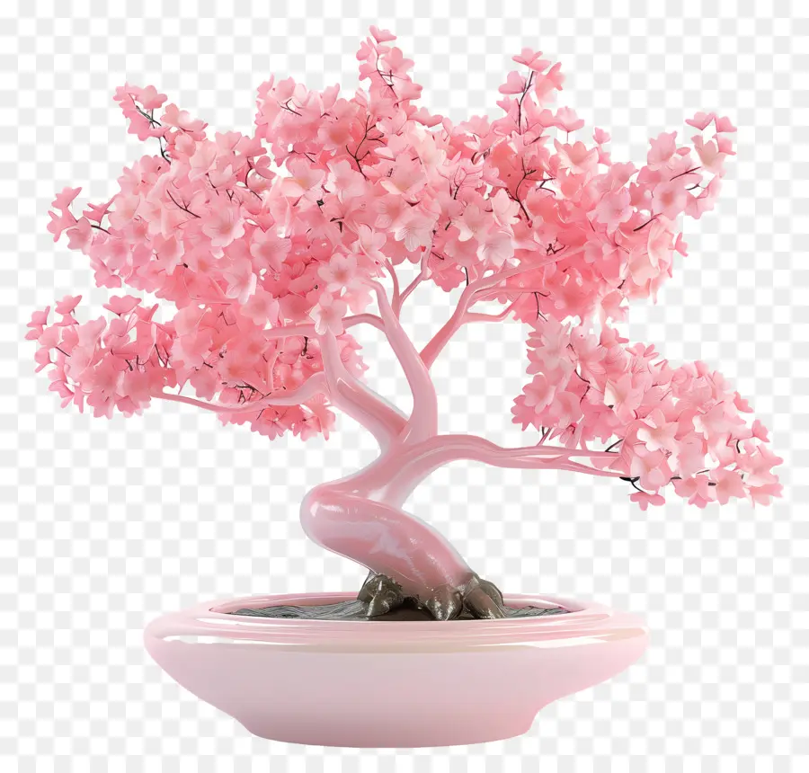 Pohon Bonsai Merah Muda，Bonsai PNG