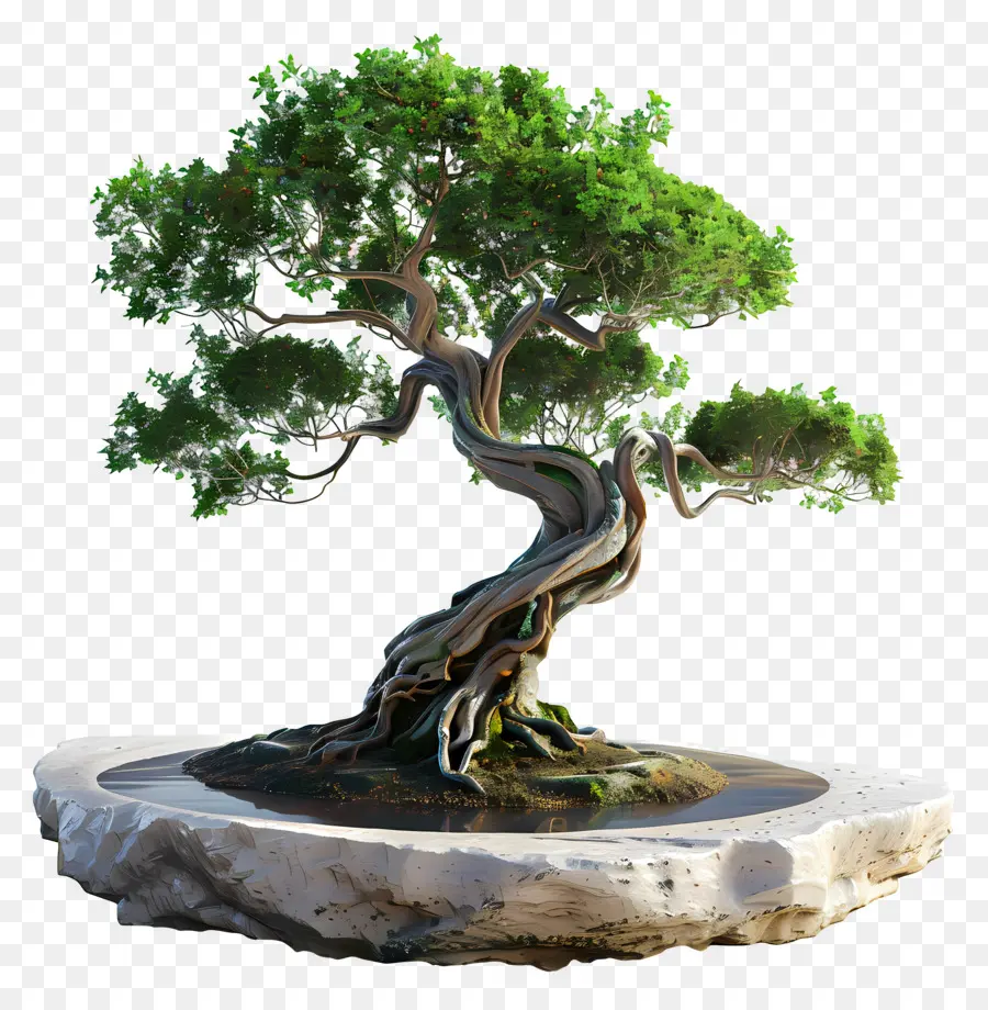 Pohon Bonsai，Miniatur PNG