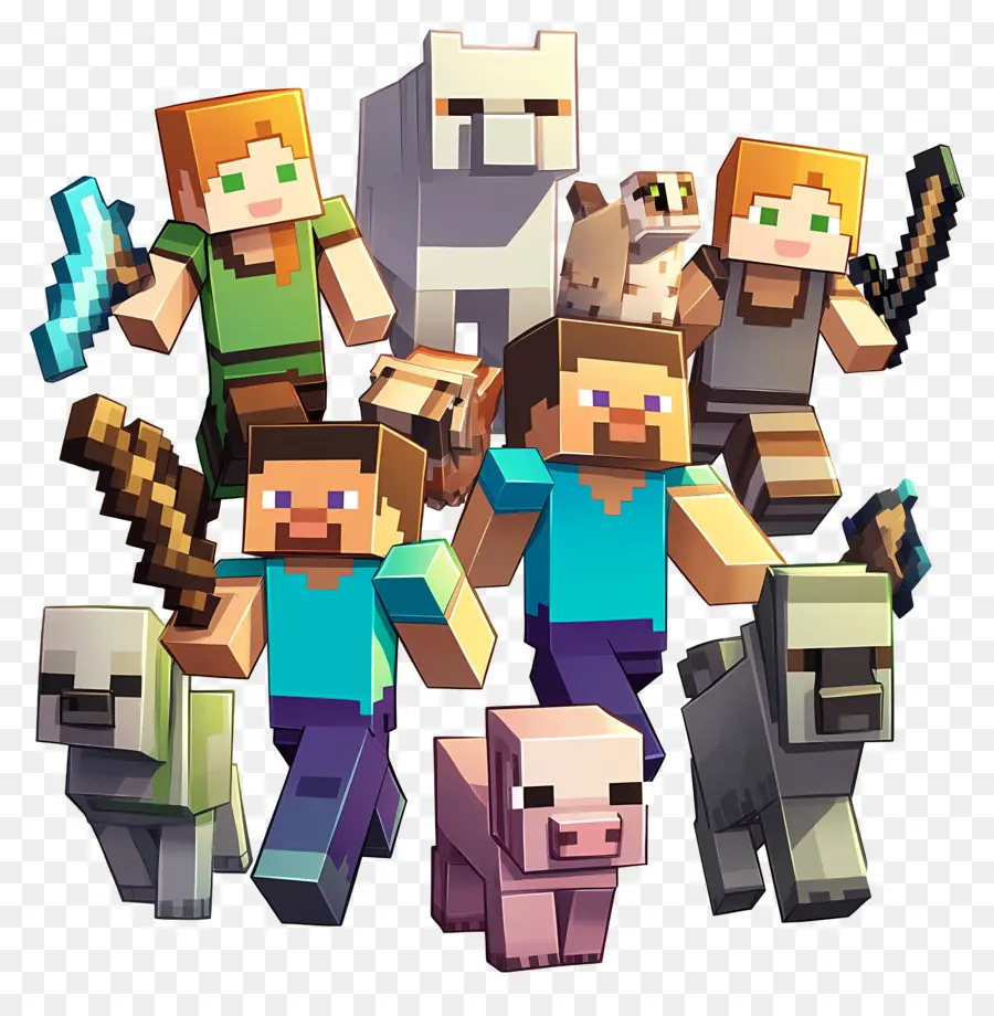 Minecraft，Karakter Minecraft PNG