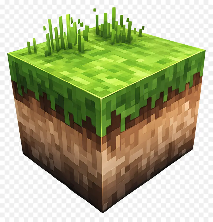 Minecraft，Blok Rumput Minecraft PNG