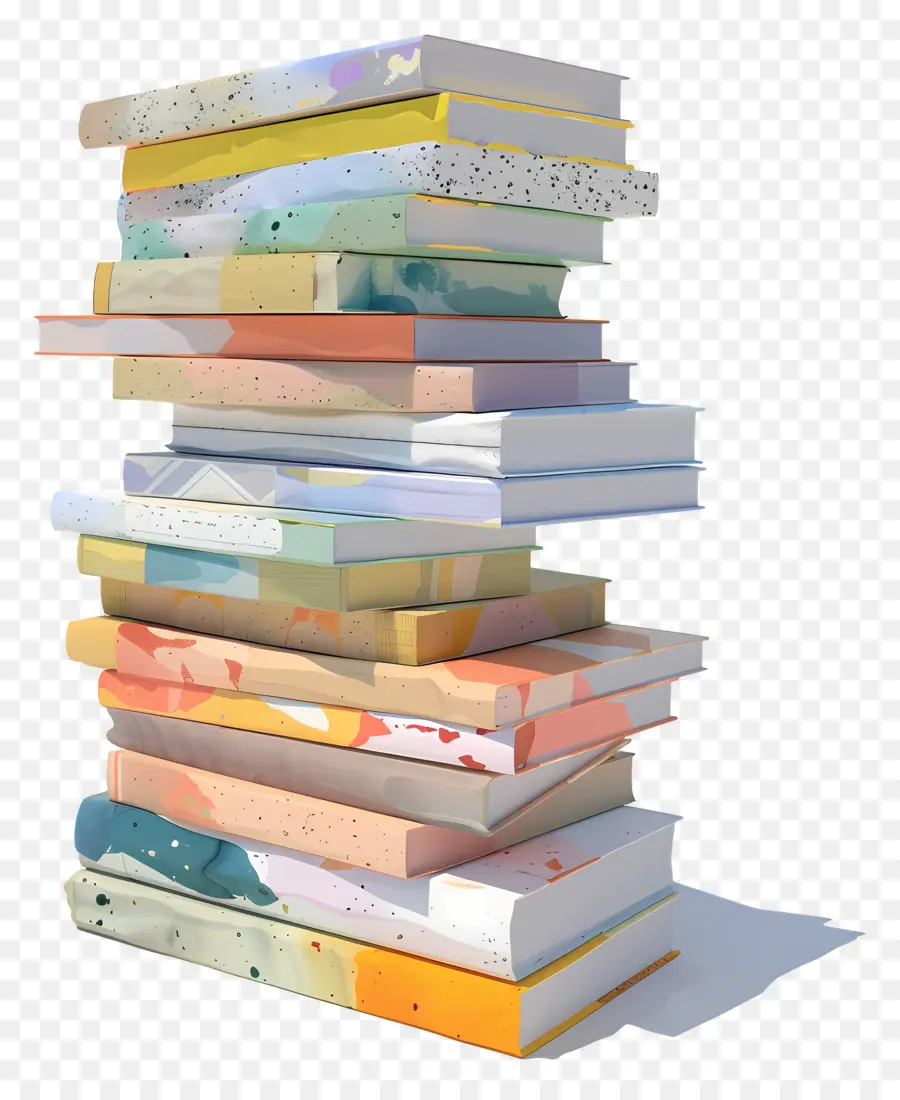 Tumpukan Buku 3d，Tumpukan Buku PNG