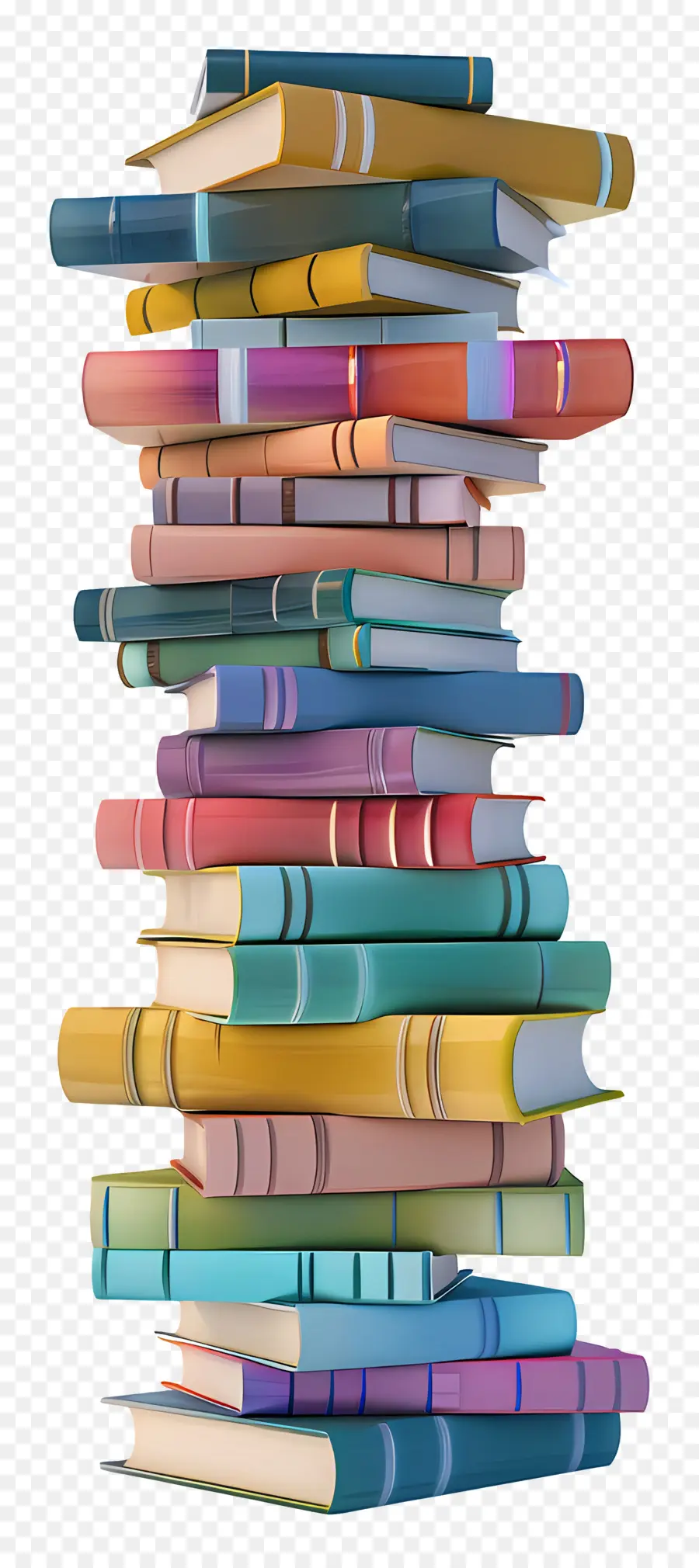 Tumpukan Buku 3d，Tumpukan Buku PNG